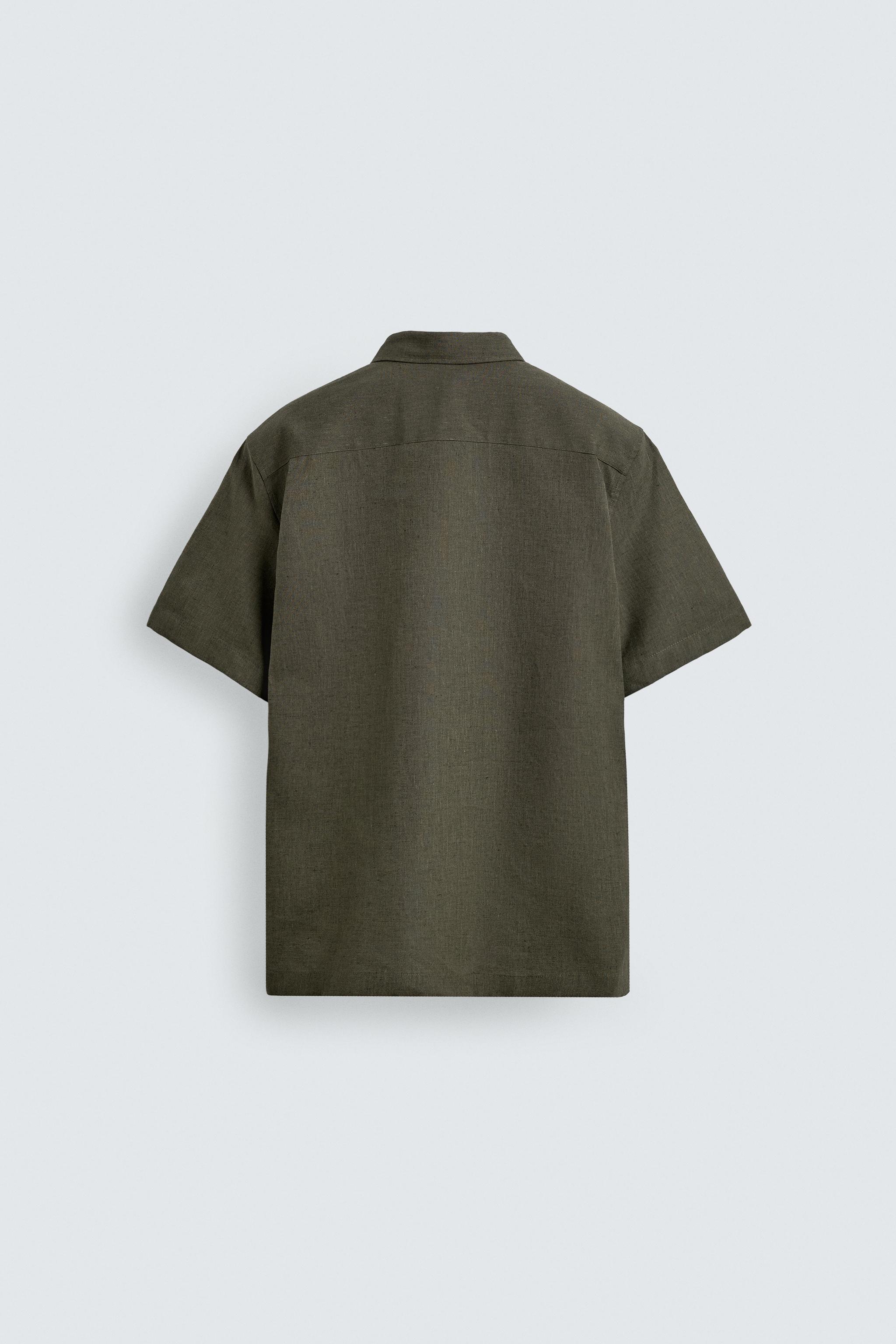 REGULAR FIT LINEN-COTTON SHIRT